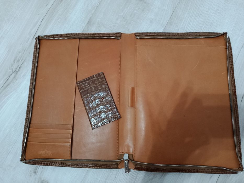 Aktówka teczka na dokumenty skórzana batycki