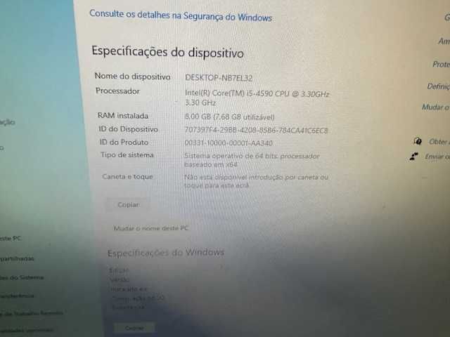 Pc Insys I5-4590 3.30GHz, 8gb Ram e SSD