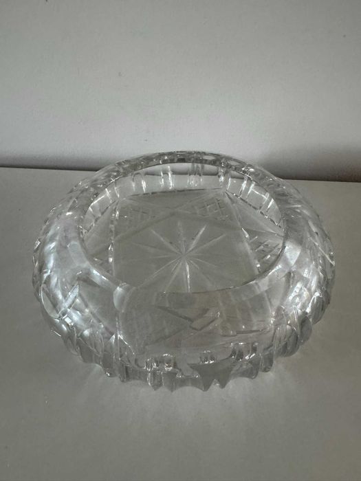 Duża popielnica kryształowa 18 cm