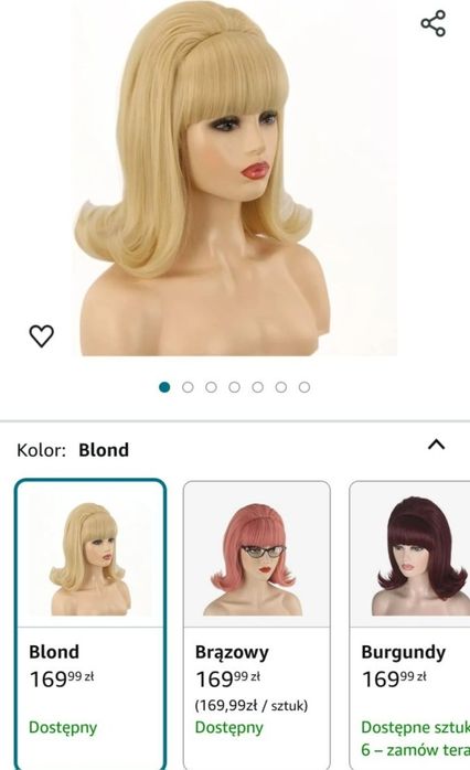 Peruka Retro Blond