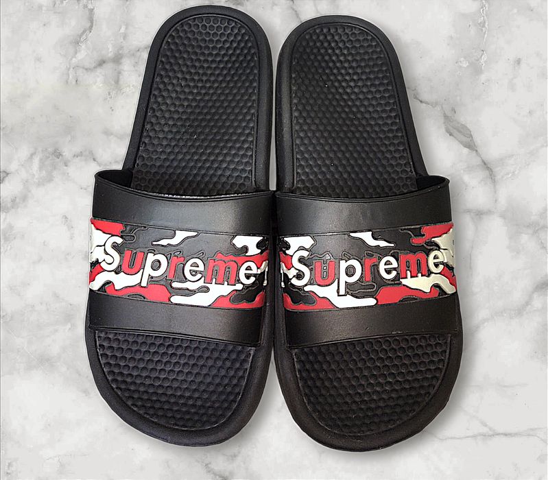 Supreme klapki kroksy crocs lato plaża wakacje czarne