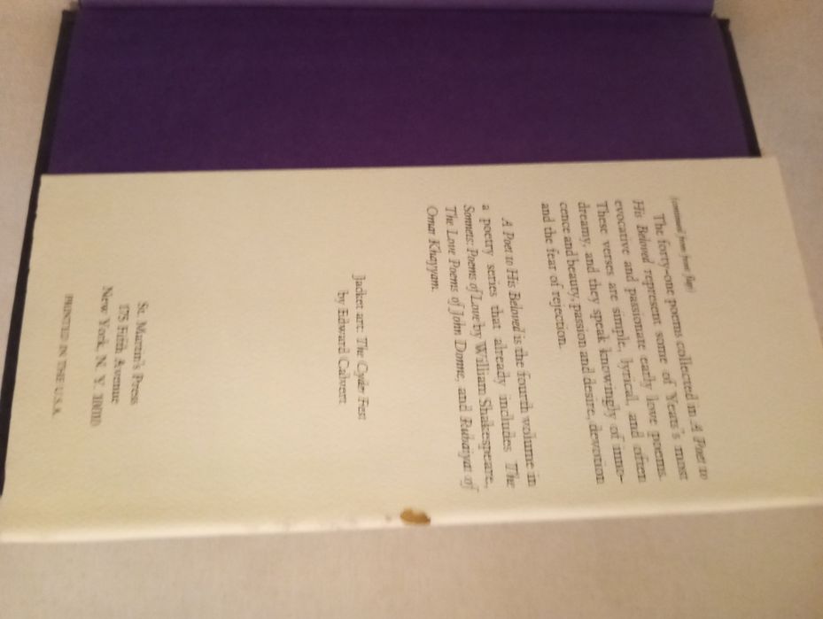 W. B. Yeats (Autor Prémio Nobel) - A Poet to his Beloved