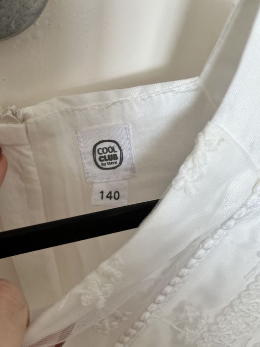 Biała elegancka sukienka Smyk rozm. 140 Komunia, wesele