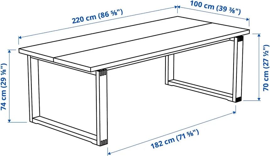 Mesa de jantar Ikea Mörbylånga em ótimo estado.  Tamanho - 220x100cm