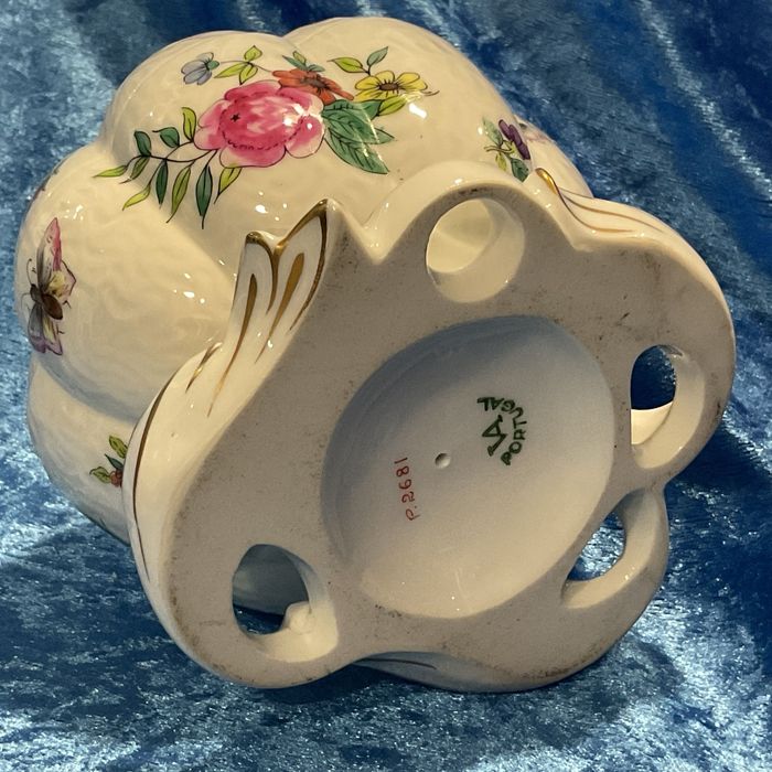 Caixa romã vintage vista alegre pintura manual 13 cm