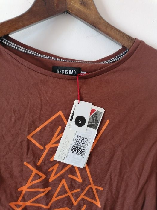 koszulka t-shirt Red Is Bad - rozm. [S] RIB - crop top patriotic nowa