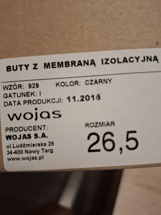 Buty z membrana izolacyjna Wojas 26,5