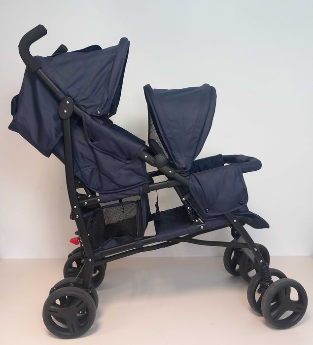 Bambisol Bliźniaczy Wózek Spacerowy dla dzieci do 15kg B231 podwójny