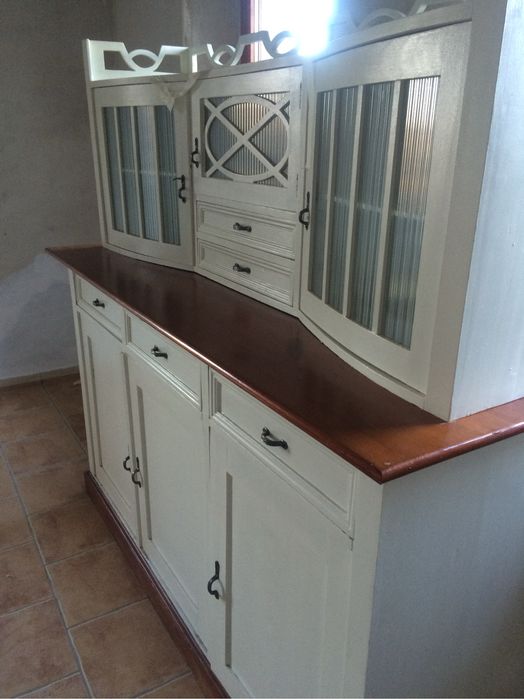 Piekny oryginalny drewniany kredens rustykalny, prowansalski