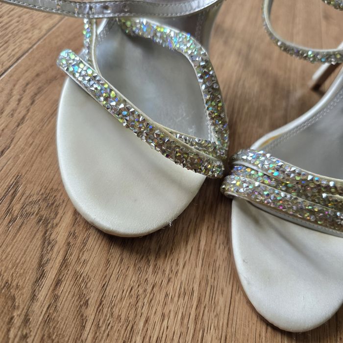 Buty sandałki sandały obcas asos wedding 40 cyrkonie
