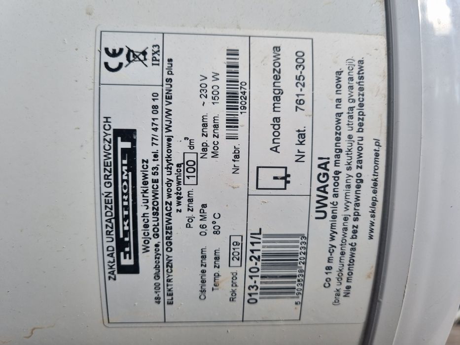 Boiler elektryczny 100l