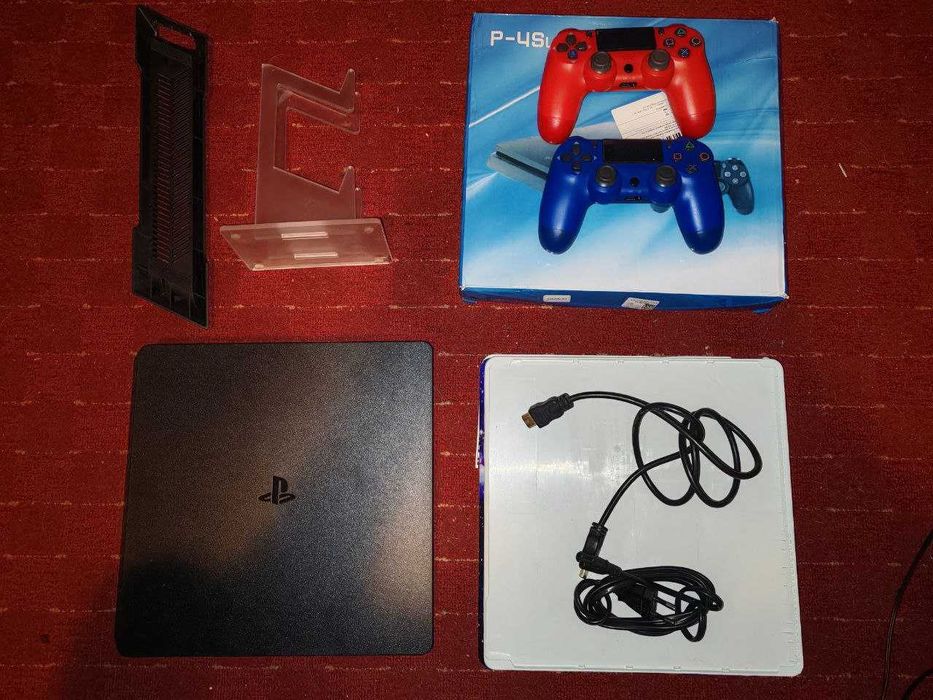 Sony PlayStation 4 Slim 1tb SSD 2 джойстика подставка зап панель