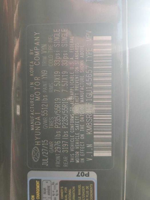 Hyundai Santa Fe SE Ultimate 2016