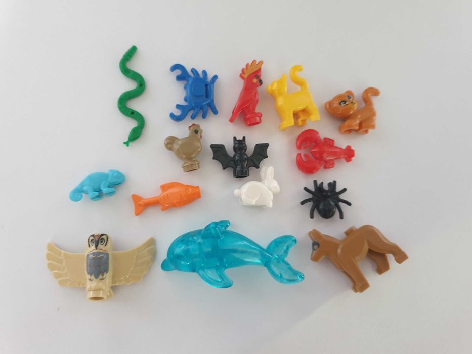 Klocki zwierzęta mix 15 sztuk Kompatybilne z Lego i innymi klockami