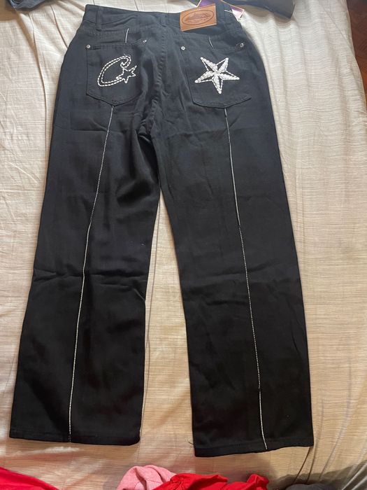 Fato jeans preto corteiz