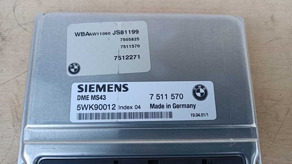 Komputer Sterownik DME MS43 BMW E39 525i E46 325i 2,2 2,5 benzyna M54