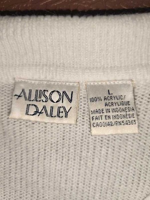 166 Biały rozpinany sweter z kołnierzykiem kardigan rozmiar L