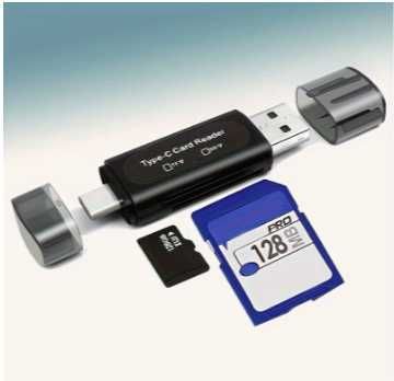 Сardrеаder (кардрідер) Читає карти SD, microSD (TF), флешки з USB-A "папа"
