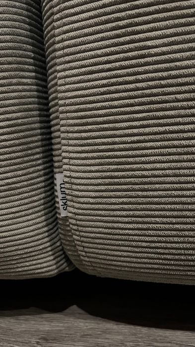 Sofá modular de canto em 3 peças/chaise longue e puff