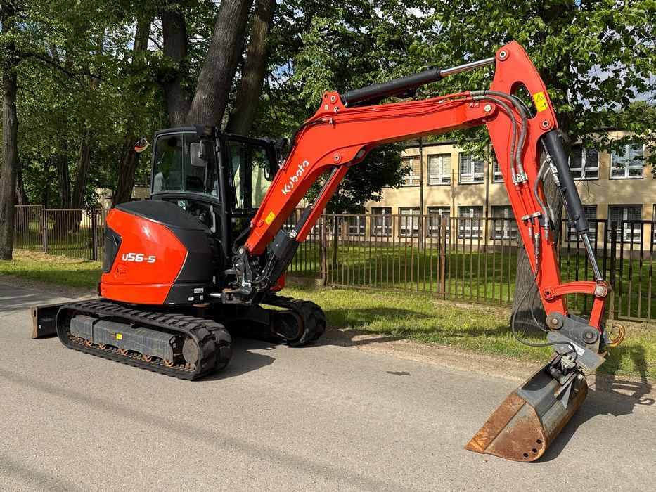 Kubota Midikoparka U56-5  | Tylko 1100 Mth | Dwie łyżki | Po Serwisie u Dealera | Lehnhoff MS03