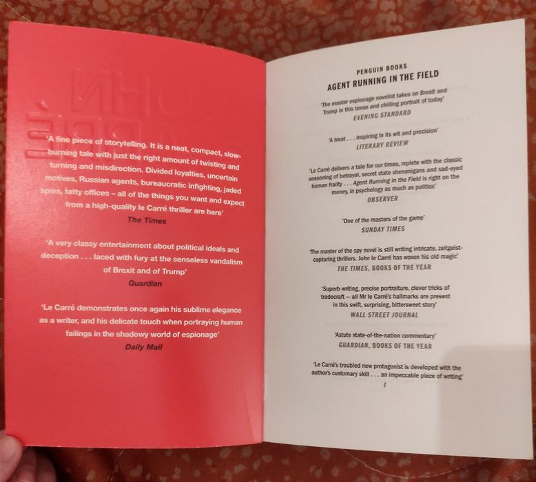 Agent Running in The Field - John leCarré