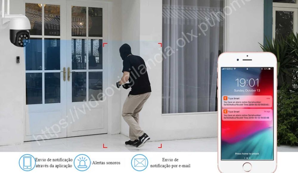 Câmara Vigilância ‼️ FullHD ‼️ Zoom Digital 5X ‼️ Visão Noturna Cores