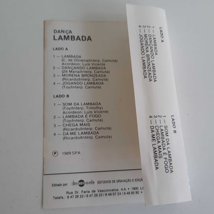 Cassete Áudio Original Colectânea - Camuta ( Toy ) Dança Lambada
