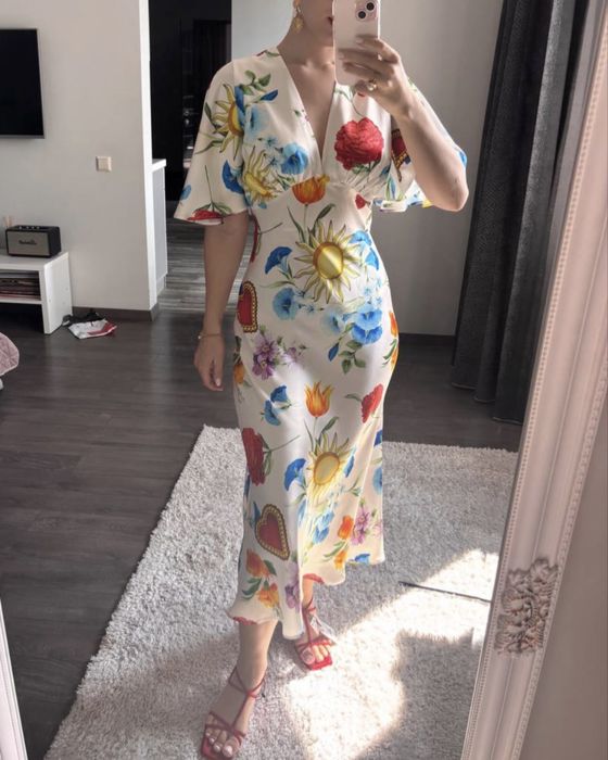 Відріз тканини 100% натуральний шовк атлас Італія