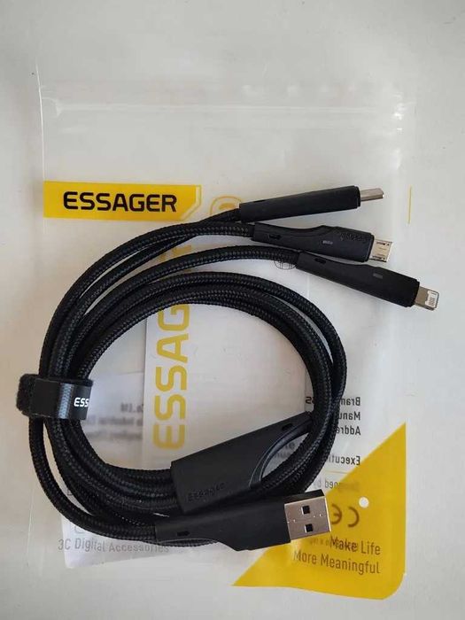 Wyprzedaż kabli USB Essager Baseus Toocki – od 13 zł