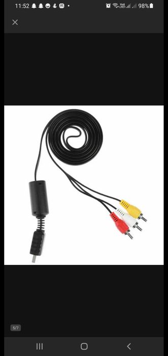 Kabel AV 3x CHINCH DO konsoliI SONY PS2/PS3