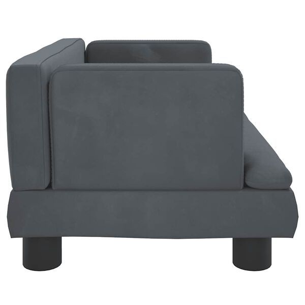 VidaXL Cama para cães 60x40x30 cm veludo cinzento-escuro