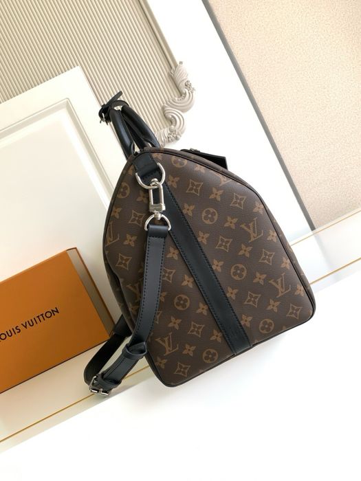 Дорожня сумка Louis Vuitton Keepall 50 коричнева велика валіза луи