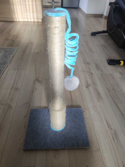 Solidny Drapak dla Kota Handmade 75 cm / Eko Sznur Jutowy / Zabawka