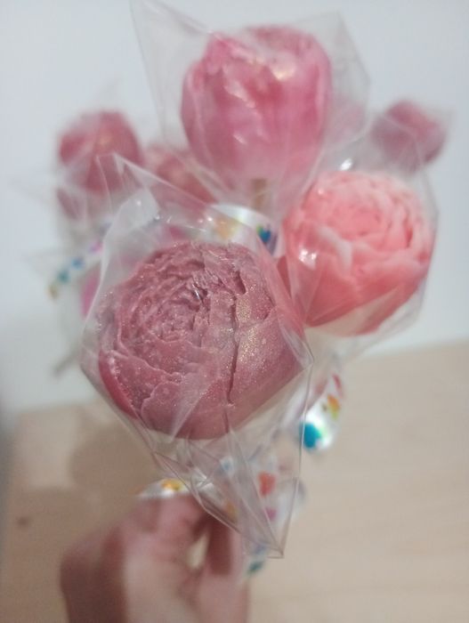 Piwonia na patyku(wosk sojowy)