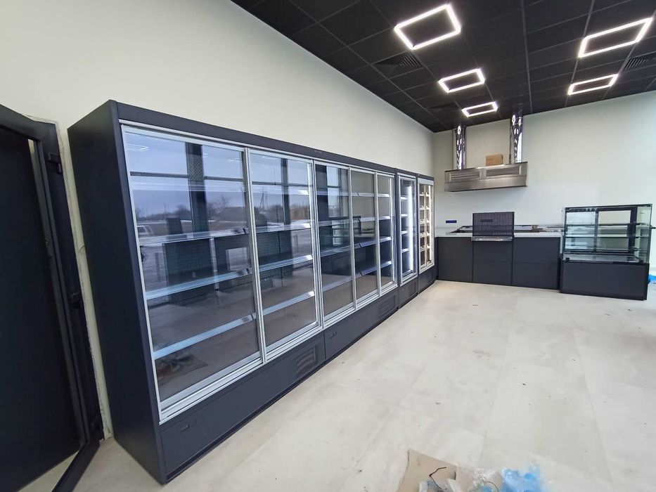 Гастрономія, морозильні та холодильні вітрини, ларі, стелажі, каси