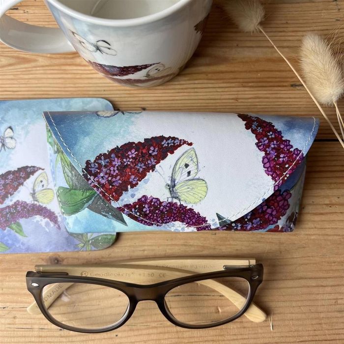 Etui na okulary GL18 Motyle i budleja oprawa: folia