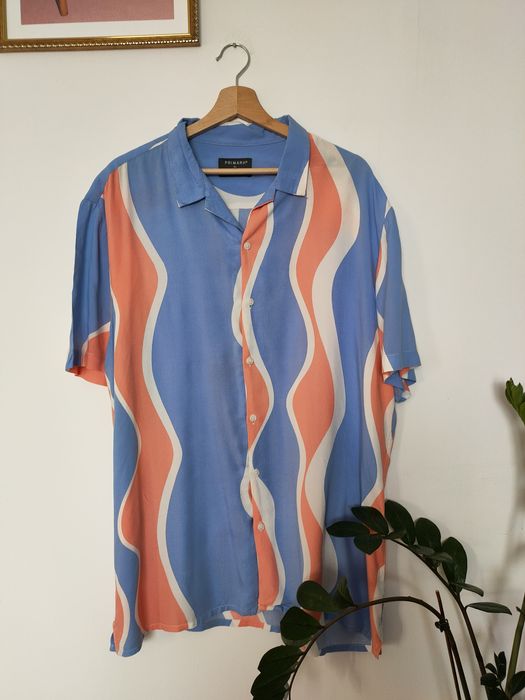 Pastelowa Koszula z Krótkim Rękawem Primark Wiskoza