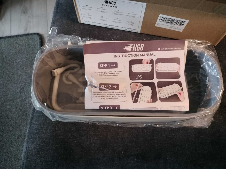 FNG8 kremowy kosz prysznicowy z 4 haczykami, spp596