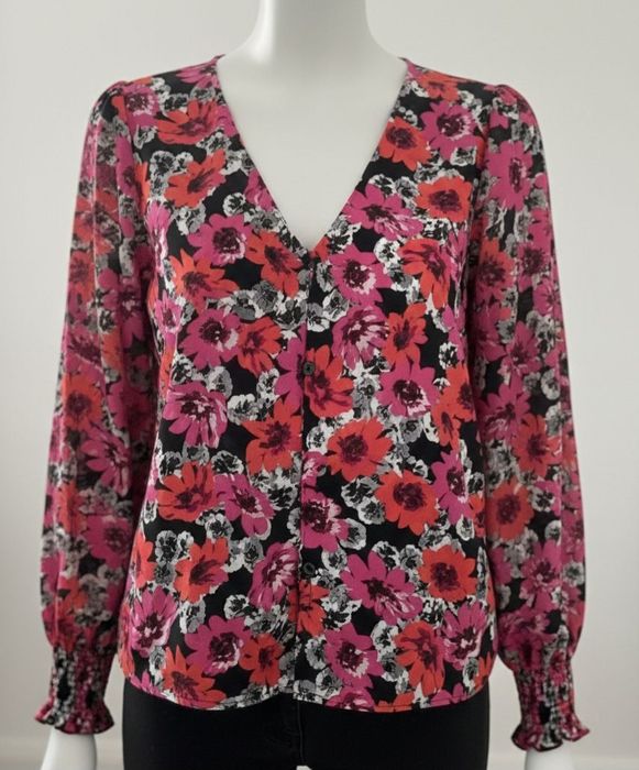 Bluzka koszulowaw kwiaty H&M 38