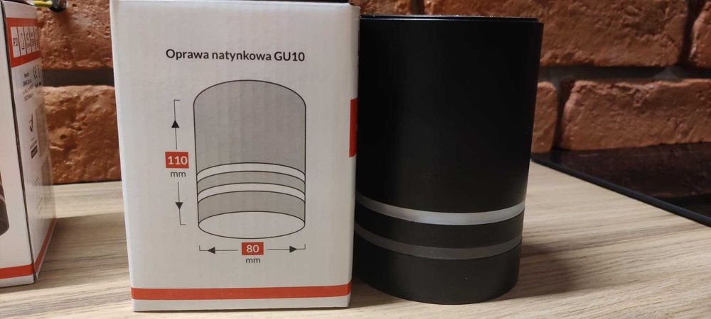 Spot okrągły czarny tuba x2
