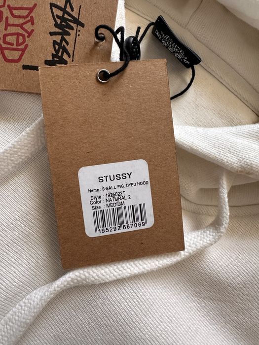 Stussy bluza biała z kapturem nowa z nadrukiem