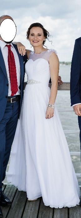 Lekka, zwiewna suknia ślubna, rozm. 34/36