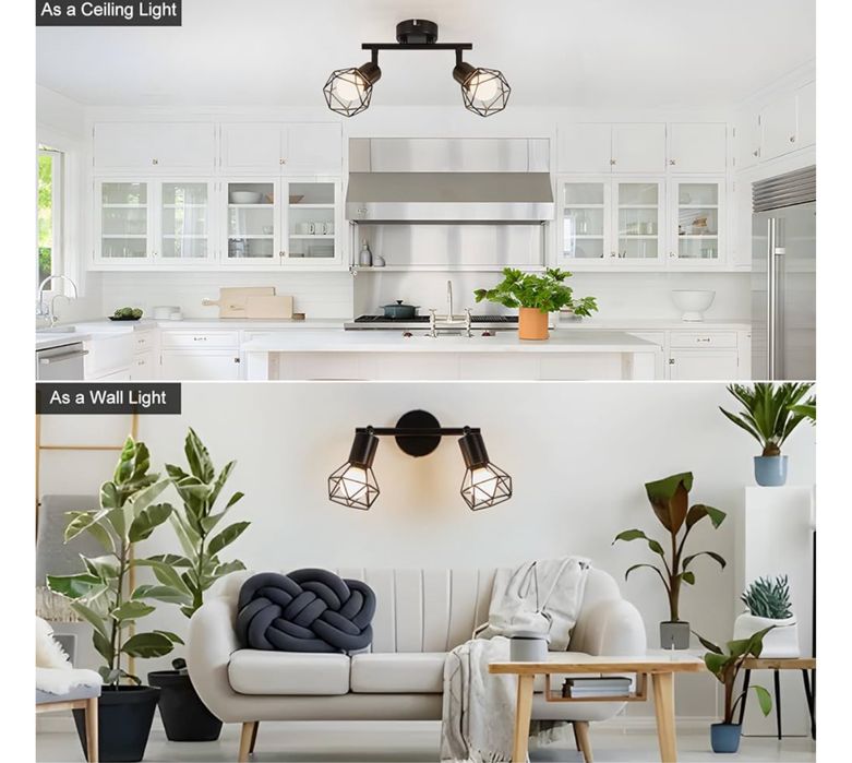 Lampa Sufitowa Żyrandol Kinkiet Vintage Industrial