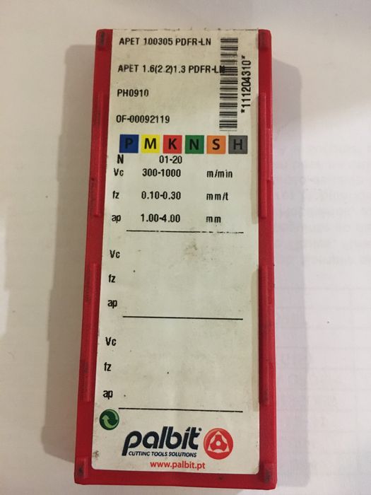 Plaquete Palbit Novo