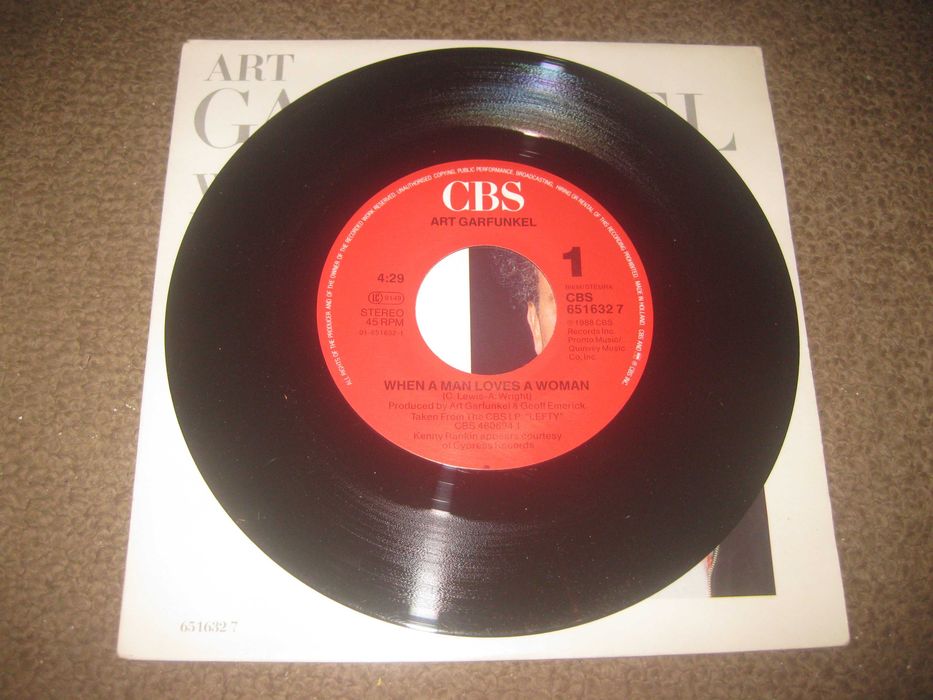 Vinil Single 45 rpm do Art Garfunkel "When A Man Loves A Woman"