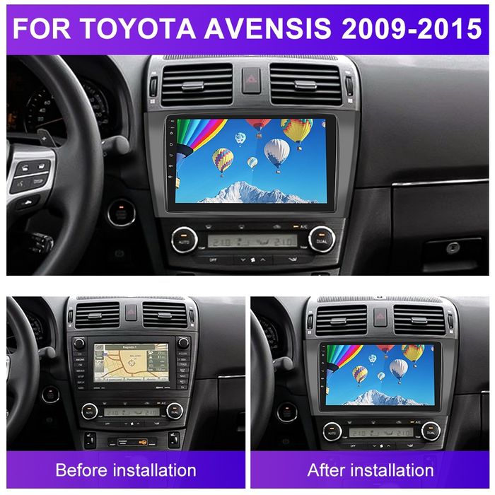 Rádio android toyota Avensis 2/32GB GPS WIFI RDS CARPLAY novo