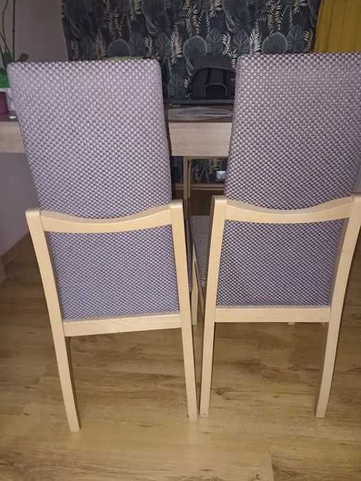 Stol z 4 krzesłami dąb sonoma