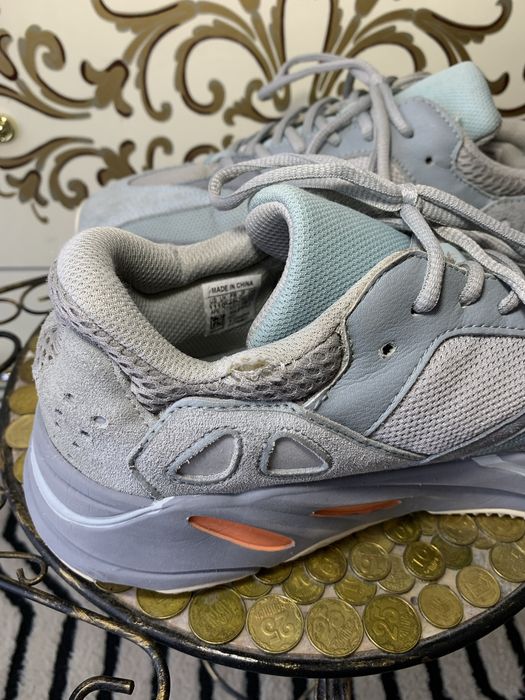 Голубые замшевые кеды кроссы кроссовки adidas yeezy boost 500