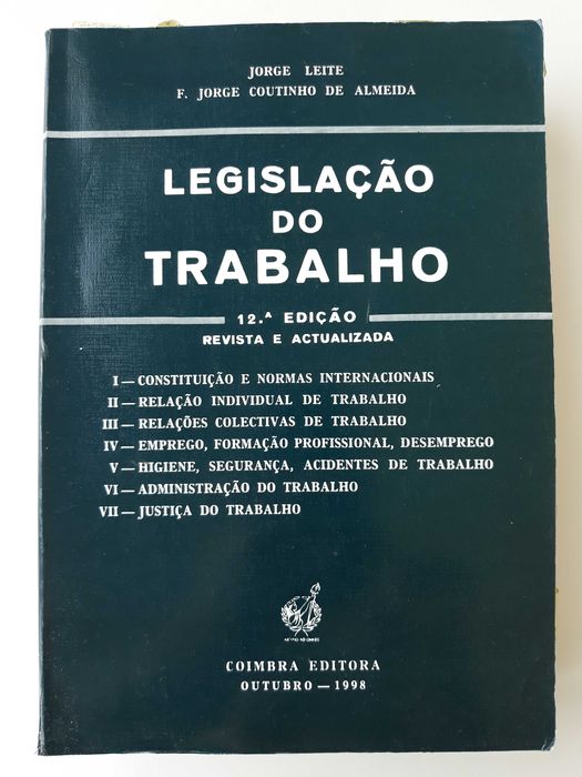 Legislação do Trabalho - 1998