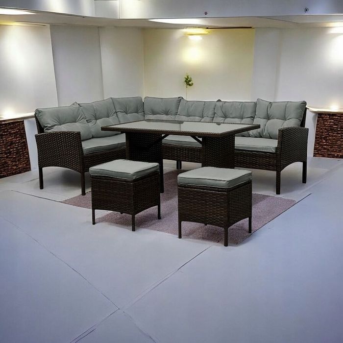 Nowe meble ogrodowe NAROŻNIK technorattan komplet wypoczynkowy TARAS